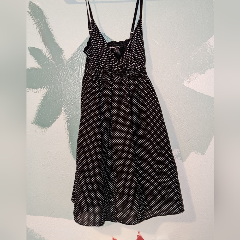 Planet gold Polka Dot Halter Midi Slip Sun Dress small